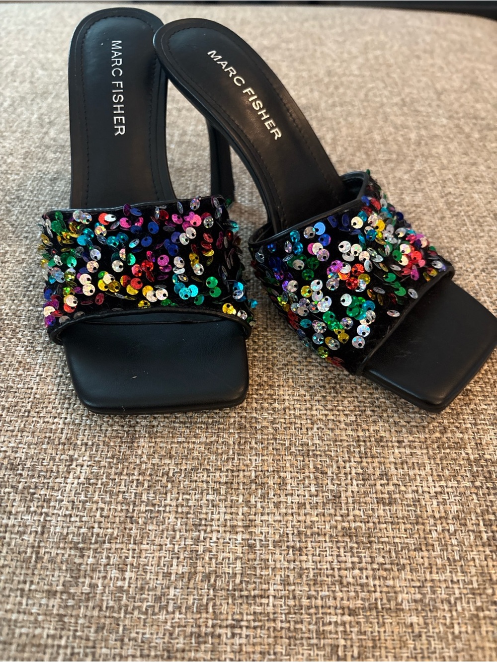 Marc Fisher Multi-Color Sequin Heels 🌈👠 6.5medium